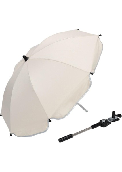 Bebek Pram Pushchair Güneş Yağmur Dayanıklı Şemsiye Taşınabilir Beyaz (Yurt Dışından)