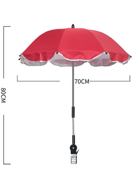 Bebek Pram Pushchair Güneş Yağmur Dayanıklı Şemsiye Taşınabilir Beyaz (Yurt Dışından) fırsatları