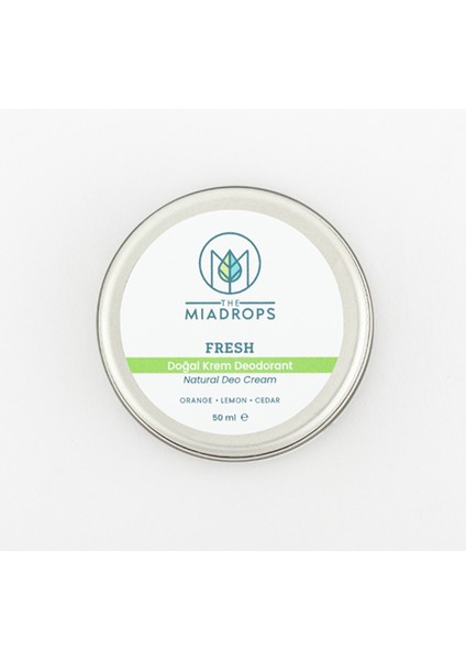 The Miadrops Fresh Doğal Krem Deodorant- 50ml