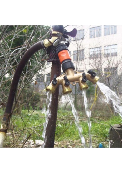 4 Yollu Bahçe Hortumu Ayırıcı Hortumu Adaptör Hortumu Hortum Su Distribütörü Fıskiyesi Avrupa Ipliği (Yurt Dışından) fırsatları