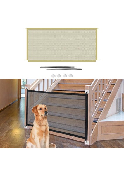 Köpek Kapısı, Evcil Hayvan Muhafazası Taşınabilir Ağ Katlanır Güvenlik Çit, Pet 120X72CM (Yurt Dışından) modelleri