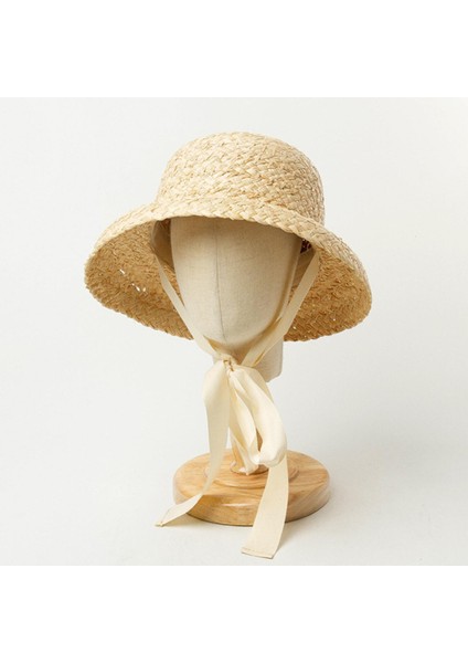 Şık Çocuklar Hasır Şapka Yaz Plaj Güneş Şapka Güneş Koruma Açık Beyaz Kravat (Yurt Dışından) fırsatları