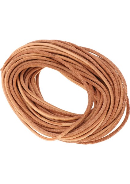 1 Metre Yuvarlak Deri Rulo Inkol Kordu, 2,5 mm Çapında (Yurt Dışından)