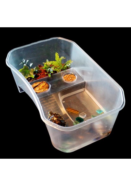 Sürüngenler Amfibiler Habitat Terrarium Vivarium Tank Üreme Kutusu Beyaz (Yurt Dışından)