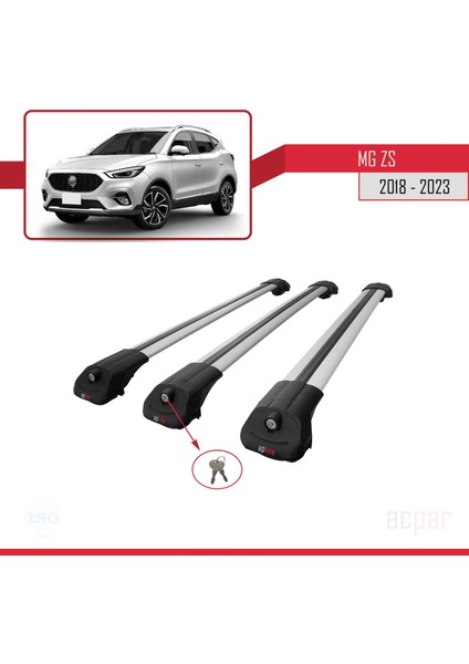 Mg Zs 2018 ve Sonrası ile Uyumlu Ace-1 Ara Atkı Tavan Barı Gri 3 Adet Bar fırsatları