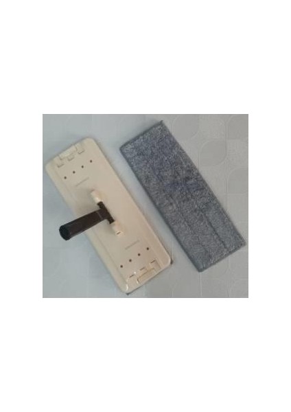 Tablet Mop Için Plastik Cırtlı Başlık+1 Adet Microfiber Yedek Set Tüm Tablet Moplara Uygun