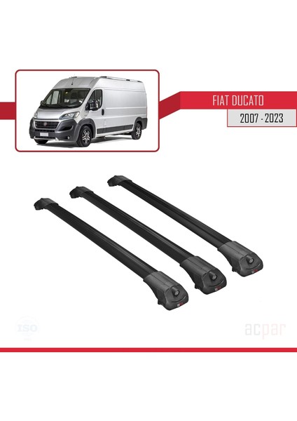 Fiat Ducato 2007 ve Sonrası ile Uyumlu Ace-1 Ara Atkı Tavan Barı Siyah 3 Adet Bar