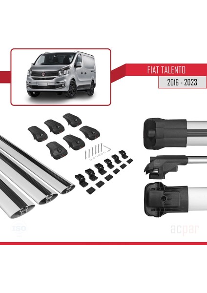 Fiat Talento 2016 ve Sonrası ile Uyumlu Ace-1 Ara Atkı Tavan Barı Gri 3 Adet Bar indirimleri
