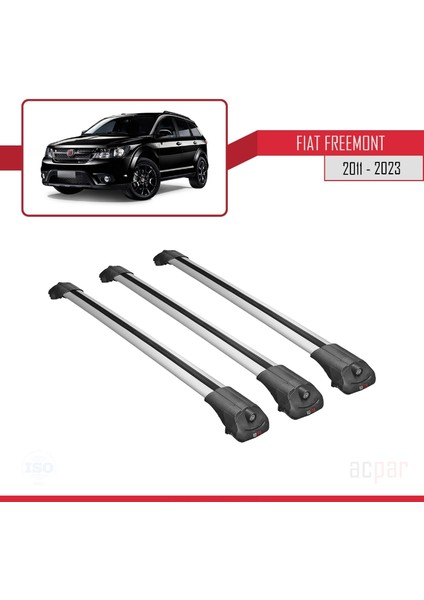 Fiat Freemont 2011 ve Sonrası ile Uyumlu Ace-1 Ara Atkı Tavan Barı Gri 3 Adet Bar modelleri