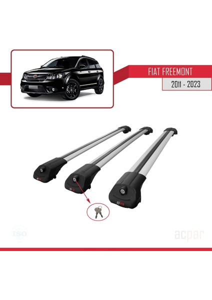 Fiat Freemont 2011 ve Sonrası ile Uyumlu Ace-1 Ara Atkı Tavan Barı Gri 3 Adet Bar fırsatları