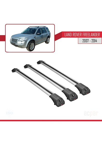 Land Rover Freelander 2007-2014 Arası ile Uyumlu Ace-1 Ara Atkı Tavan Barı Gri 3 Adet Bar modelleri