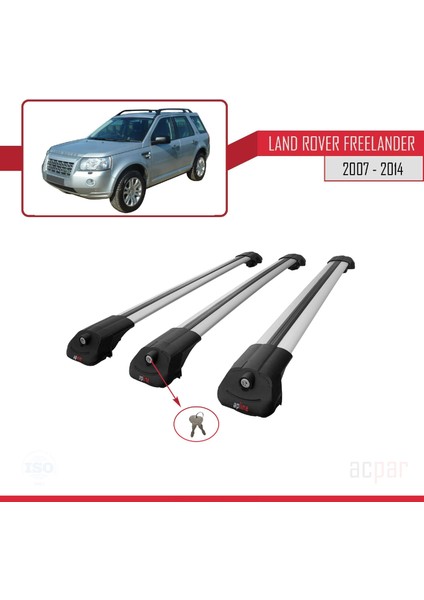 Land Rover Freelander 2007-2014 Arası ile Uyumlu Ace-1 Ara Atkı Tavan Barı Gri 3 Adet Bar fırsatları