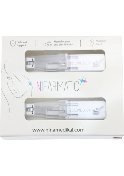 NİNA Medikal Niearmatic White Star Kulak Delme Aparatı ve Küpesi Large 5 mm