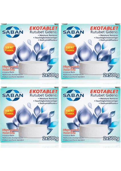 Nem Alıcı Rutubet ve Küf Önleyici Yedek Tablet Kırmızı Meyve 2X500 4'lü fiyatları