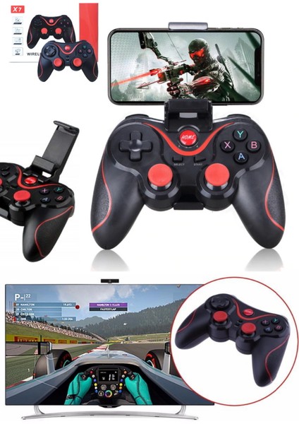 Android Için Bluetooth Android Kablosuz Gamepad Joysticktelefonu Için 2.4g Joypad Game Controller Tr