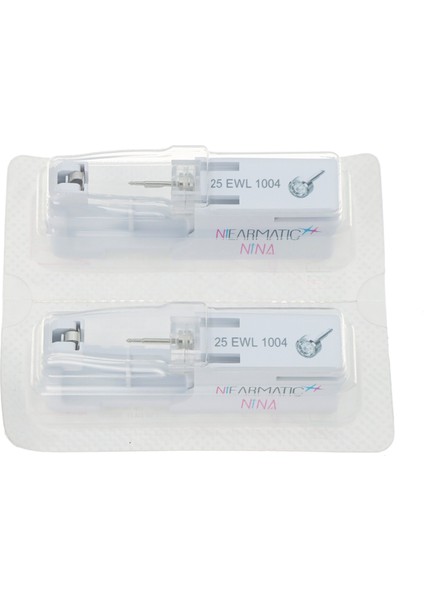 NİNA Medikal Niearmatic White Birthstone Crystal Kulak Delme Aparatı ve Küpesi Large 5mm