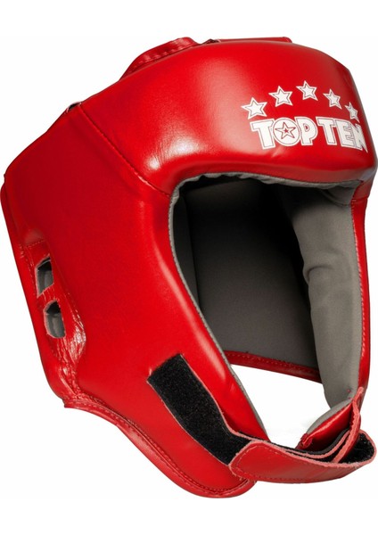 Topten Iba (Aiba) Onaylı Hakiki Deri Boks Kaskı (Kırmızı) fırsatları