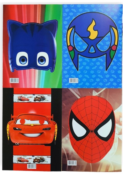 Masal Kahramanları Boyama Kitabı ( Sticker Ve Maske Hediyeli) 4 Kitap Set modelleri
