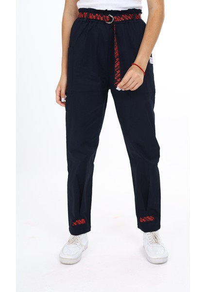 Angelos Girls Kız Çocuk Paça Armalı Jogger Gabardin Pantolon 9-14 Yaş 5310