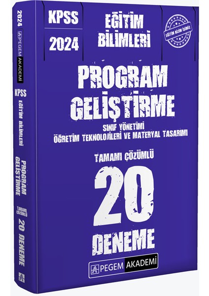 KPSS 2024 Eğitim Bilimleri Program Geliştirme 20 Deneme