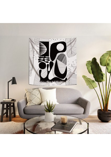 Black Thoughts - Kara Düşünceler -Duvar Örtüsü - 130cm x 130cm