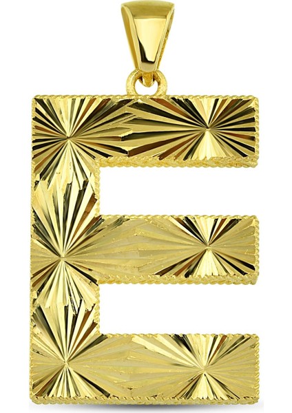 14 Ayar Altın Kalemli Parlak Harf Kolye Ucu