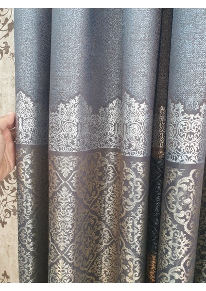 Lüks Kırçıllı Mavi Pano Fon Perde Sık Pile Tek Kanat En 100 Boy 270 indirimleri