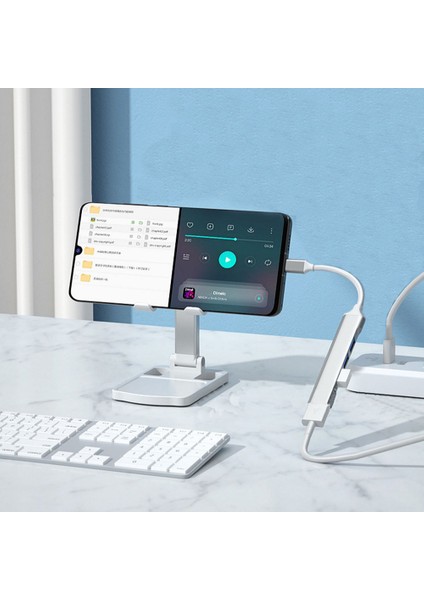 Type-C ve USB 2'li Girişli Uyumlu Port Girişli USB Hub Otg Çoğaltıcı