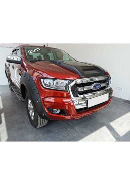 Ford Ranger 2012-2016 Ön Sis Çerçevesi Kaplama Siyah Kalın