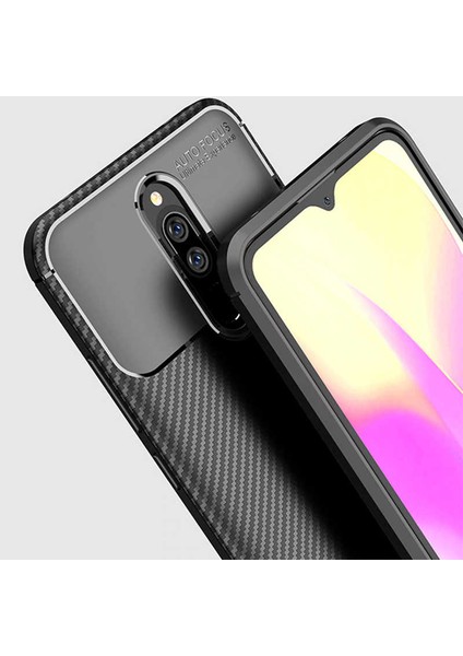 Xiaomi Redmi 8  Uyumlu Karbon Fiber Desenli Kamera Korumalı Renk Atmaz Negro Kılıf