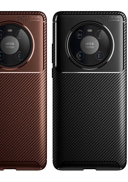 Huawei Mate 40 Pro  Uyumlu Karbon Fiber Desenli Kamera Korumalı Renk Atmaz Negro Kılıf