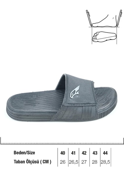 Erkek Kaymaz Terlik Balkon Plaj Havuz Islak Zemin Terliği Kartal Siyah indirimleri