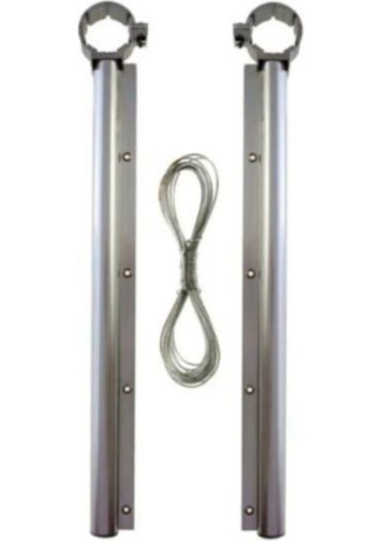 Balkon Çamaşır Kurutma Askılığı Yuvarlak Küpeşte + Çamaşır İpi