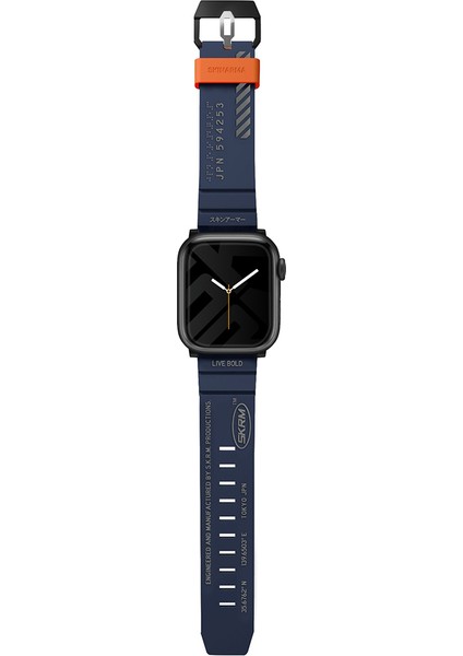 Watch 42MM Kordon Skinarma Shokku Silikon Strap Kayış Mavi