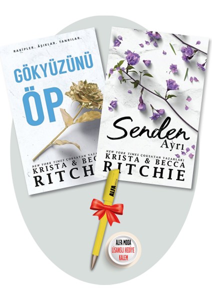 Gökyüzünü Öp + Senden Ayrı - Krista & Becca Ritchie 2 Kitap Set + Alfa Moda Lisanslı Kalem Hediye