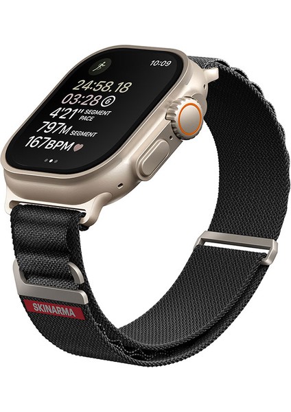Watch Ultra 49MM Kordon Skinarma Kobu Hasır Strap Kayış Siyah fiyatları