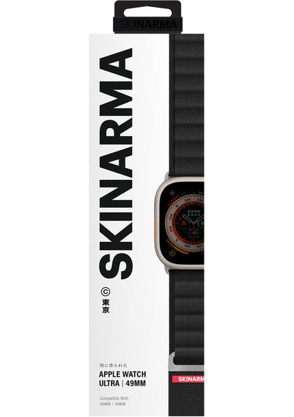 Watch Ultra 49MM Kordon Skinarma Kobu Hasır Strap Kayış Siyah fırsatları
