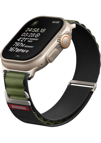 Watch 44MM Kordon Skinarma Kobu Hasır Strap Kayış Olive fiyatları