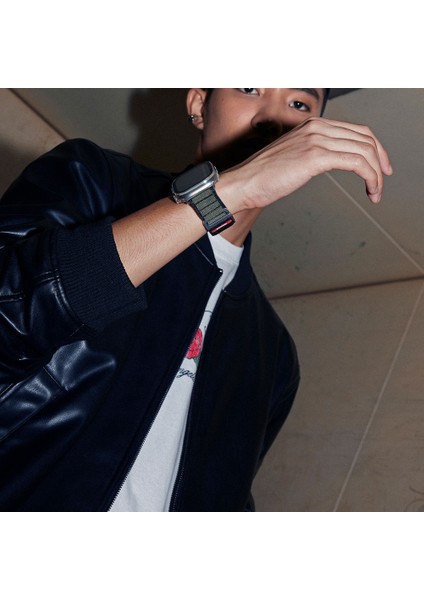 Watch 44MM Kordon Skinarma Kobu Hasır Strap Kayış Olive indirimleri