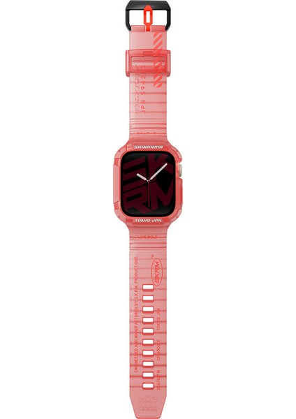 Watch 7 45MM Kordon Skinarma Saido Sert Pc Kasa Koruyuculu Silikon Strap Kayış Kırmızı fiyatları