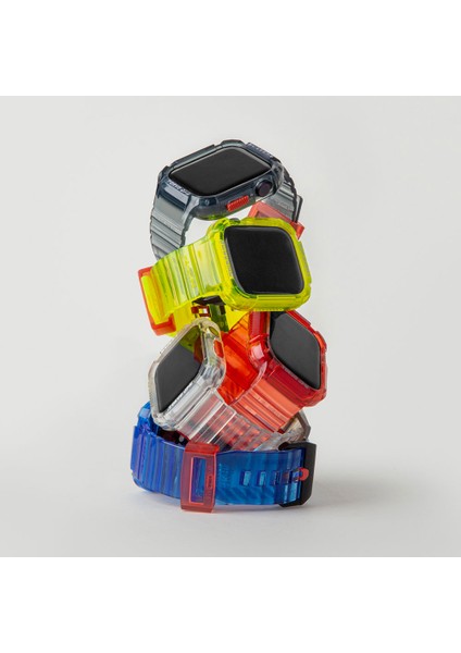 Watch 7 45MM Kordon Skinarma Saido Sert Pc Kasa Koruyuculu Silikon Strap Kayış Kırmızı fırsatları