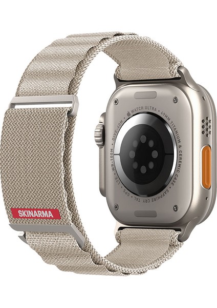 Watch 7 45MM Kordon Skinarma Kobu Hasır Strap Kayış Krem modelleri