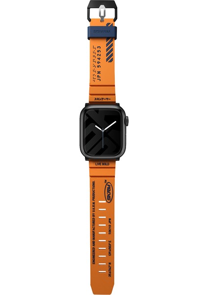Watch 42MM Kordon Skinarma Shokku Silikon Strap Kayış Turuncu