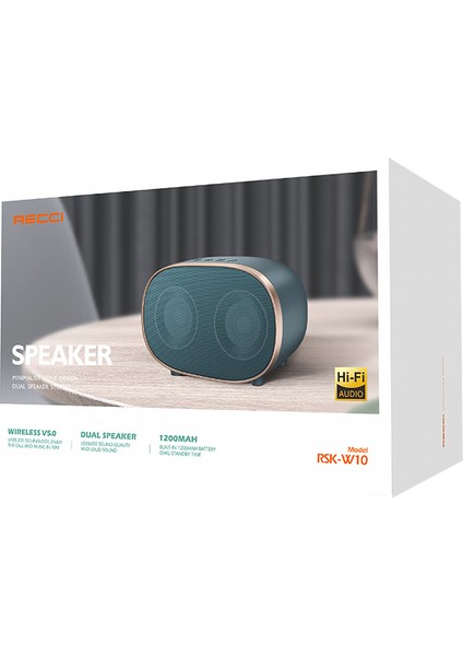 RSK-W10 Tf/aux Hi-Fi Wireless Bluetooth 5.0 Speaker Hoparlör 3W 1200MAH