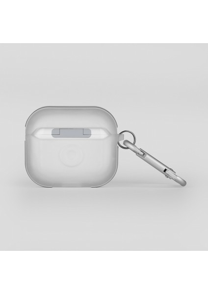 Airpods 3.nesil Uyumlu Kılıf Skinarma Transparan Mat Tasarım Kinzoku Kılıf Beyaz