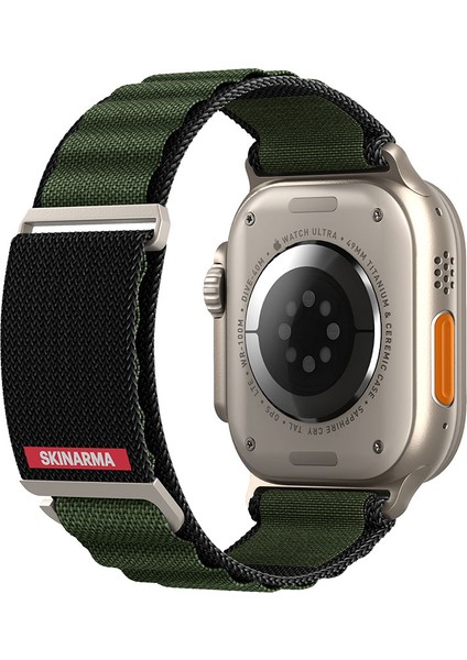 Watch Ultra 49MM Kordon Skinarma Kobu Hasır Strap Kayış Olive modelleri