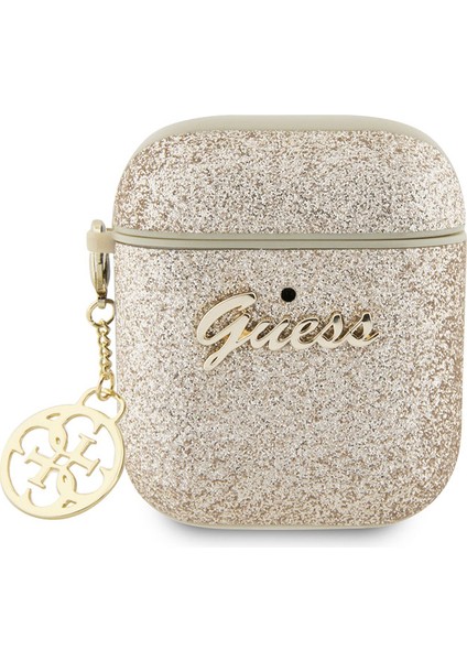 Airpods Uyumlu Kılıf Guess Glitter 4g Charm Exclusive Tasarım