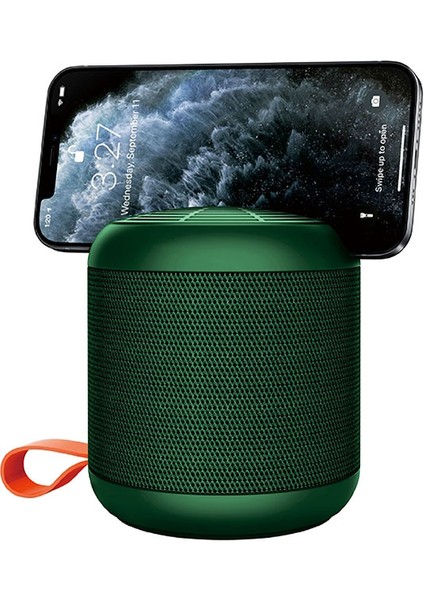 Wireless Bluetooth Speaker Hoparlör Recci RSK-W09 Mozart Serisi Hi-Fi Telefon Tutuculu 1200MAH Yeşil