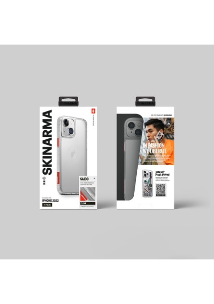 iPhone 14 Plus Uyumlu Kılıf Skinarma Şeffaf Airbag Tasarımlı Saido Kapak fırsatları