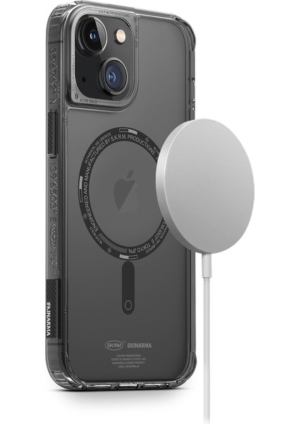 iPhone 14 Plus Uyumlu Kılıf Skinarma Şeffaf Airbag Tasarımlı Magsafe Şarj Özellikli Saido Kapak fırsatları